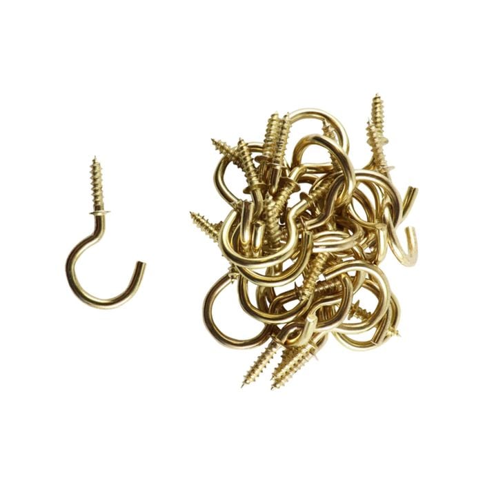 Everhang 15mm Brass Plated Cup Hook - 25 Pack