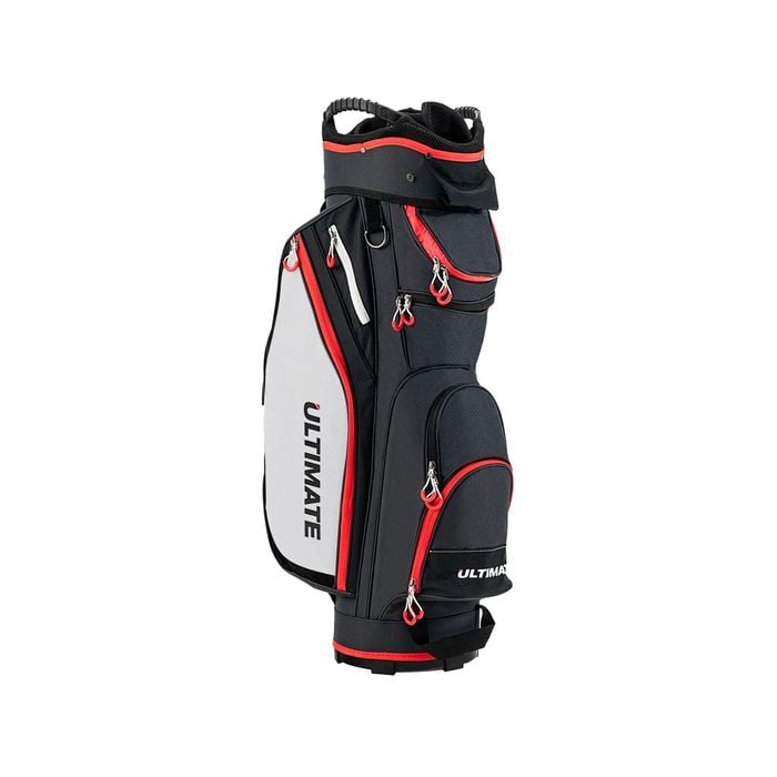 Costway Golf Stand Cart Bag w/14 Dividers&Rain Hood Black