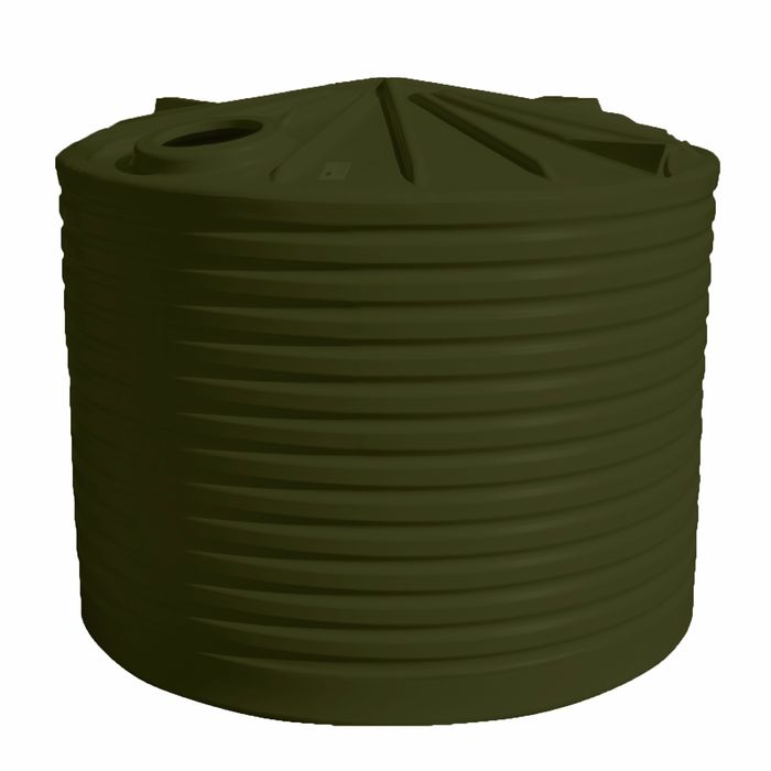Clark Tanks 10000L Round Poly Water Tank - Bronze Olive