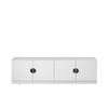 European Cabinetry Vj Panel Half Moon Black Bucharest TV Unit White