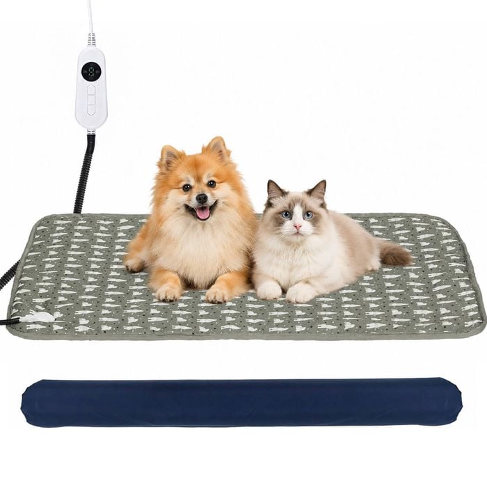 Advwin Pet Heating Pad Adjustable Temperature Waterproof Heated Mat with Chew Resistant Cord