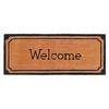 114 x 45cm Welcome With Black Border PVC Backed Outdoor Coir Mat