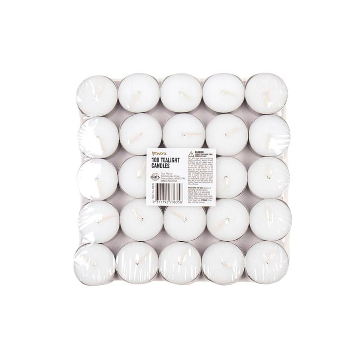 Lytworx Unscented Tealight Candles - 100 Pack