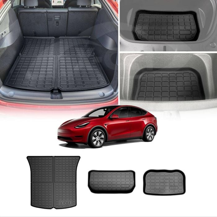 Boot Liner for Tesla Model Y 2022-2025 Heavy Duty Front Rear Storage Cargo Cover Mat Luggage Tray