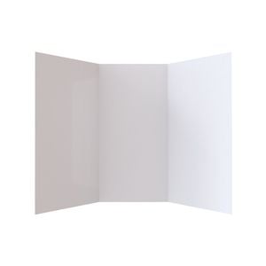 Stein 750 x 750 x 1830mm White 3-Sided Flat Wall Shower Liner 