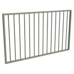 ProtectorAl 1201-1500 W x 900 H mm Pale Eucalypt Aluminium Flat Top Garden Gate 