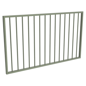 ProtectorAl 1201-1500 x 900mm Pale Eucalypt Aluminium Flat Top Garden Gate
