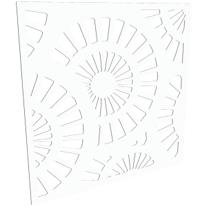 ProtectorAl 300-1200w x 300-1200h Pearl White Sunburst Unframed Solid Aluminium Decorative Panel