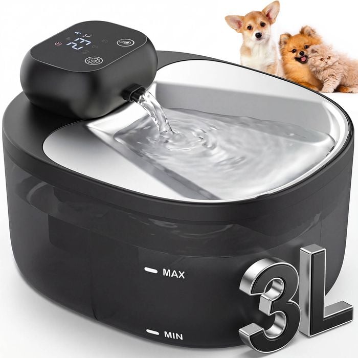 Advwin 3L Thermostatic Automatic Pet Water Fountain Cordless Pet Water Dispenser