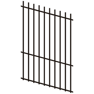 ProtectorAl 350 - 1200 x 1800mm Black Satin Raked Up to 15º Batten Pool Fence Panel - Black