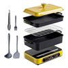 YOPOWER 2000W Electric Grill and Deep Pot Cookware Set Yellow