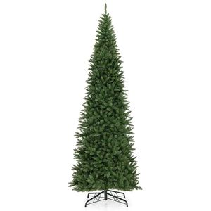 Costway 3.6M Artificial Christmas Tree Seasonal Holiday Decoration Hinged Xmas Tree w/2550 Branch Tips & 800 LEDs-Green