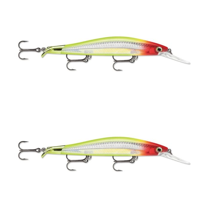 2x Rapala 12cm RipStop Shallow Jerkbait Hard Body Fishing Lures - Clown