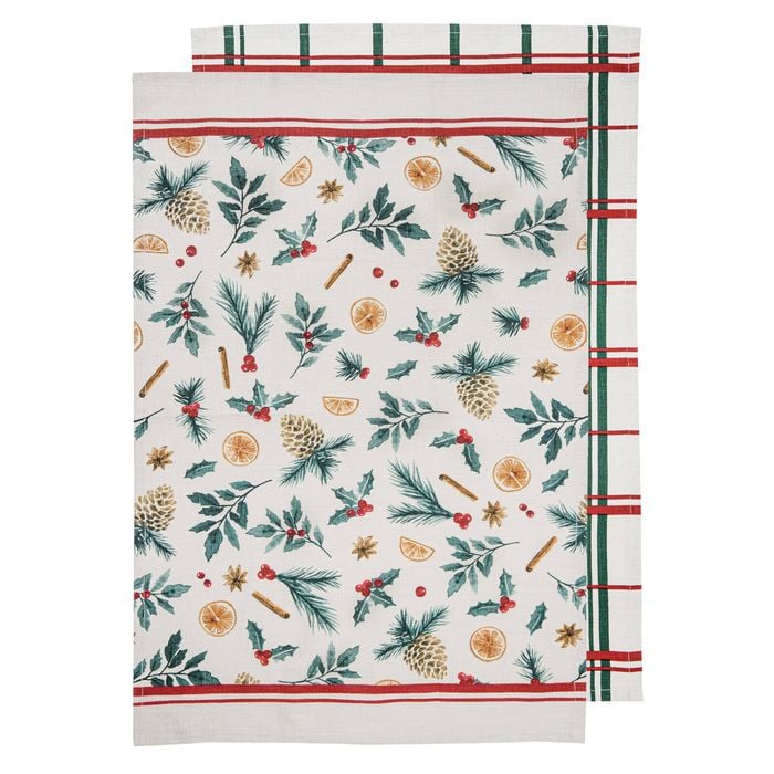 2pc Ladelle Evergreen Cotton Kitchen/Tea Towels Set 45x70cm