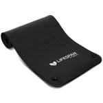Lifespan Fitness Yoga Mat 1.8m*0.6m*15mm in Black