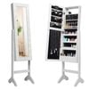 Costway Jewellery Cabinet Stand Costmetics Storage Wood White
