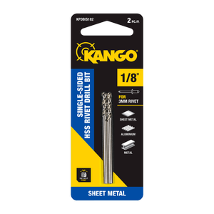 Kango 1/8” HSS Single-Sided Rivet Drill Bit - 2 Pack