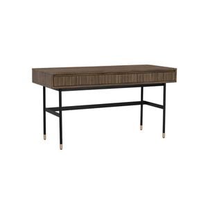 Modern Furniture HAMILTON Study Desk Oak & Acacia Veneer 140cm - Toffee