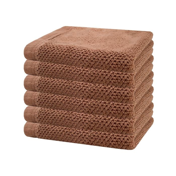 Angove 6pack Face Washer 33x33cm Woodrose