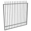 ProtectorAl 1201 - 1500 x 1500mm Monument Aluminium Garden Gate Picket Top with Mid Rail