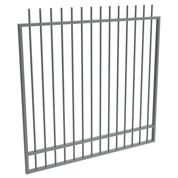 ProtectorAl 1201 - 1500 x 1500mm Monument Aluminium Garden Gate Picket Top with Mid Rail