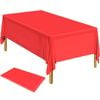 Table Cloth Cover Reusable & Washable Xmas Party 137cm x 274cm 54"x108" in Red