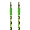 Gecko 1m 3.5mm Male To M Braided Aux Audio Cable Cord For Smartphones Grn/yellow