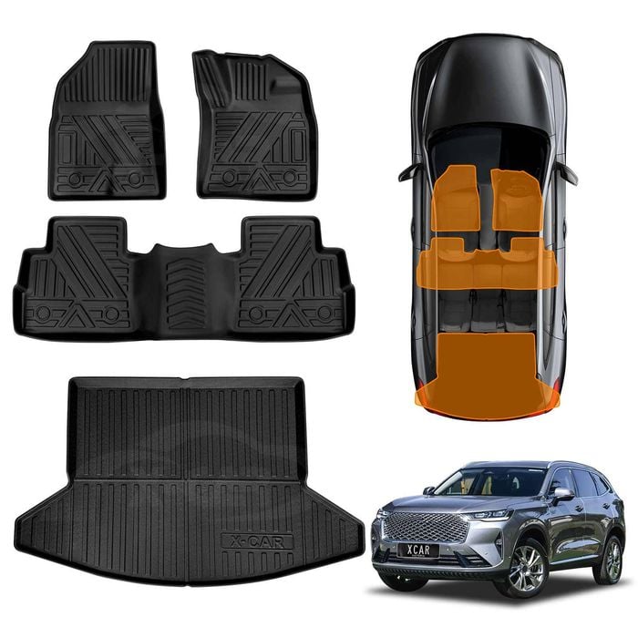 3D Floor Mats Boot Liner for GWM Haval H6/H6 GT 2021-Onwards Heavy Duty Cargo Car Trunk Luggage Tray