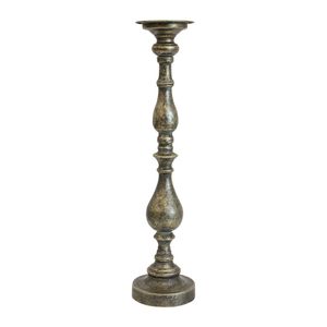 Metal 54cm Antiqued Pillar Candle Holder Stand Tabletop Display Decor Bronze