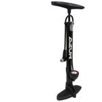 Azur Alloy Clever Valve Floor Bike Pump With Gauge - Black