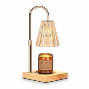 Adjustable Candle Warmer Lamp with Timer for Home Decor and Aromatherapy (Amber)