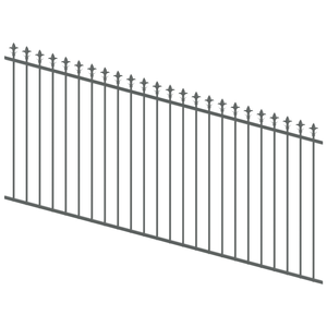 ProtectorAl 1201-2400W x 1200H Monument Spear Top Pool Fence Panel Raked Up to 15º