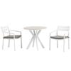 FurnitureOkay Bondi-Capri 3-Piece Sintered Stone Outdoor Dining Setting - White