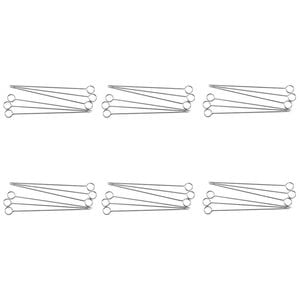6x 6pc Appetito Chrome Skewers 10"/25cm Home Kitchen Cooking