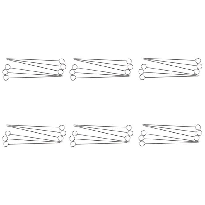 6x 6pc Appetito Chrome Skewers 10"/25cm Home Kitchen Cooking