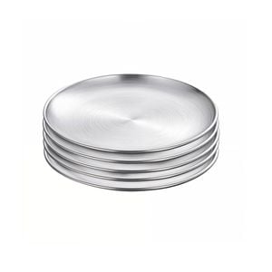 SOGA 23cm Premium Silver Grilling Plate Durable, Heat-Resistant Perfect for BBQs and Outdoor Cooking Kitchen Essential