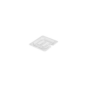 Cambro 1/6 Size Food Pan Cover With Handle and Notch Polycarbonate Clear 162x176mm