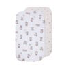 Living Textiles 2 Pack Organic Bedside Sleeper Fitted Sheet - Cuddly Bear