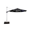 Coolaroo 3.5m Black Round Brighton Solar LED Cantilever Umbrella