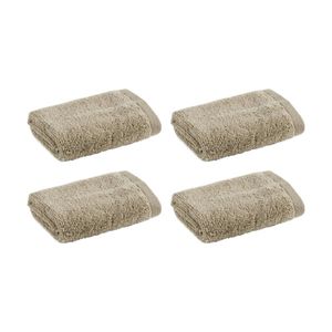4PK Christy Cirrus Face Washer Combed Cotton 450GSM Fast Drying Latte