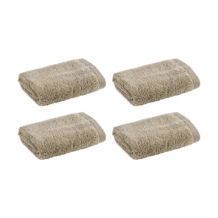 4PK Christy Cirrus Face Washer Combed Cotton 450GSM Fast Drying Latte