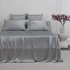 Bedding Co. Sheet Set 100% Mulberry Silk 22 Momme Silver Grey King Single