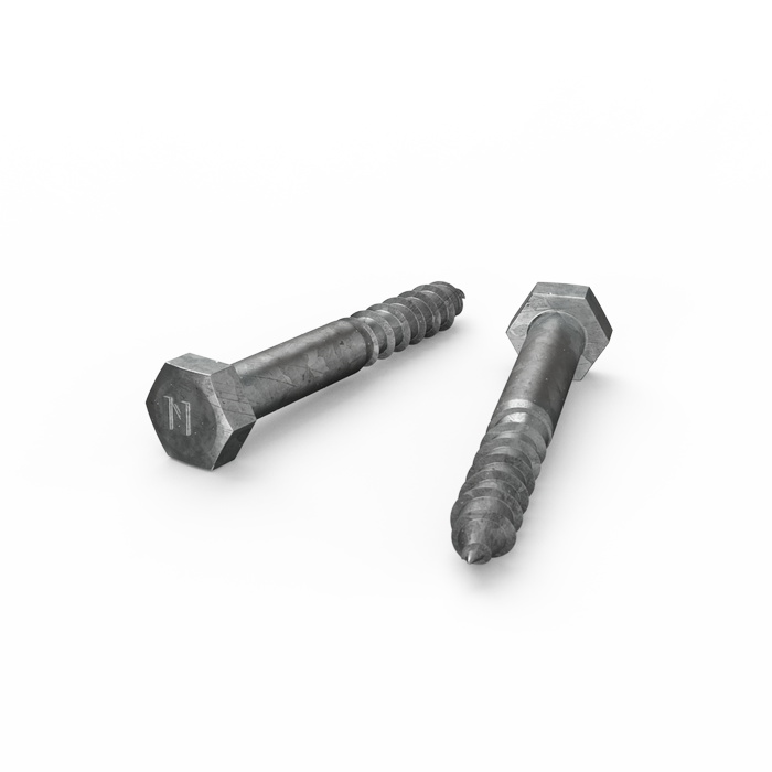 ZENITH M10 x 75mm Hot Dip Galvanised Hex Head Coach Screws
