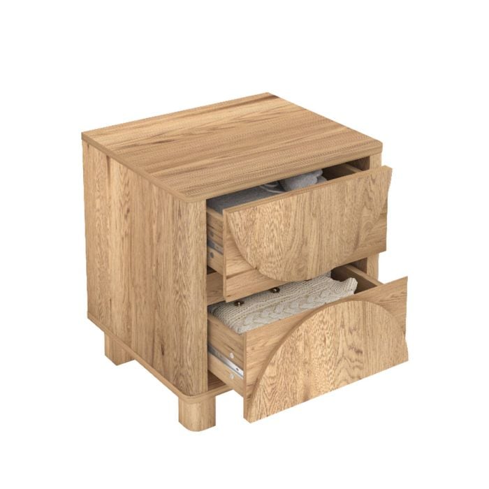 Cosmoliving Arched 2 Drawers Bedside Table