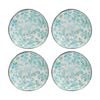 4pk Lvd Whale Blue Round Coconut Capiz Trinket/jewellery Bowl 13x13x6cm