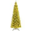 Costway 3.6M Tall Prelit Artificial Christmas Tree Xmas Holiday Party Decoration w/3021 Branch Tips & 800 LEDs-Green