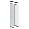 Lugna 2400 x 1200mm Black 1 Mirror 1 Melamine Wardrobe Double Sliding Doors