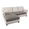 Smarcute L-shaped Sectional Sofa Covers Couch Lounge Cushion Cover (seat Only: 1 Chaise + 2 Seat Cover, Taupe)