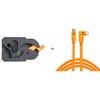 Tether Tools Tetherguard Leverlock Plate + Usb-c 4.6m Orange Right Angle Org Kit