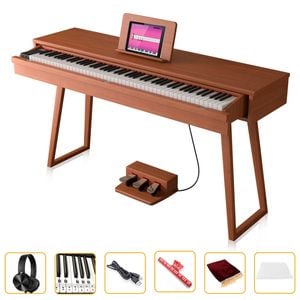 Maestro MDP470LW Ultra-Compact Digital Piano w/ 88 Hammer Action Keys & Slide-Out Keyboard